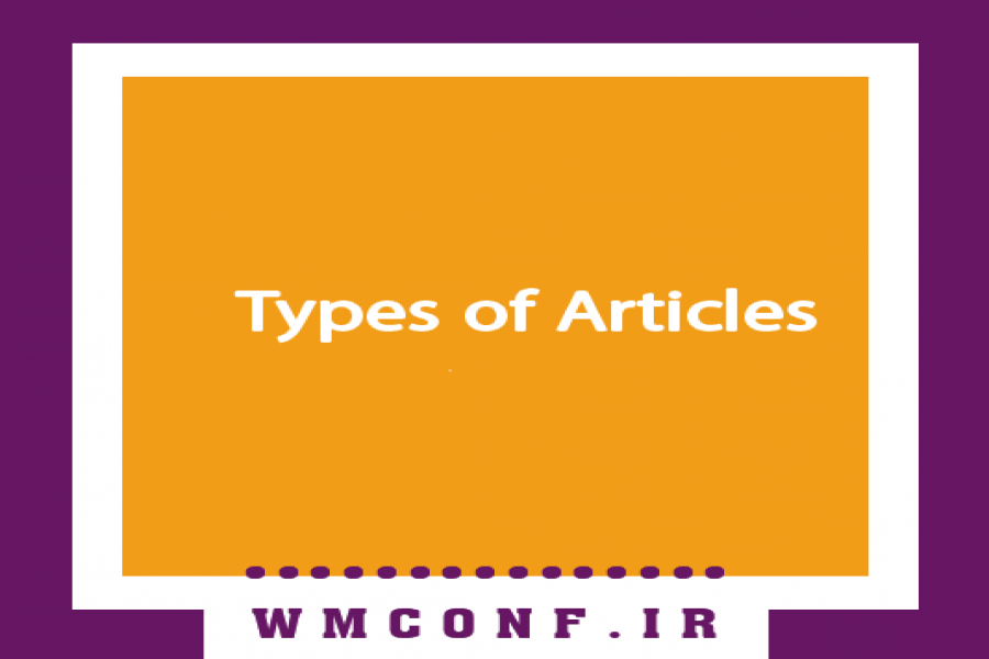 Types of Articles Accepted by the Conference Types of Articles Accepted by the Conference